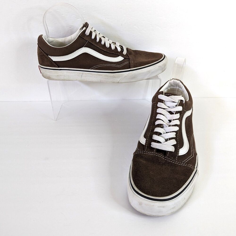 Vans Old Skool Chocolate Brown Suede Low Top Sneakers Men Size 9 Womens 10.5 - Picture 2 of 11